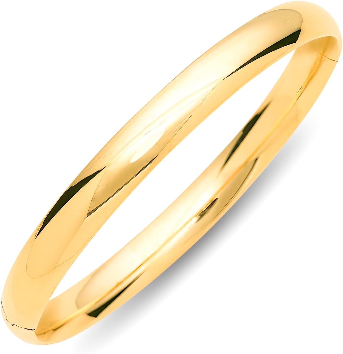 14k Yellow Gold 8mm Polished Bangle Bracelet