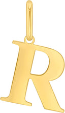 Load image into Gallery viewer, 14k Yellow Gold 0.9&quot; Alphabet Letter A - Z Initial Charm Pendant with optional Extendable Adjustable Chain Necklace
