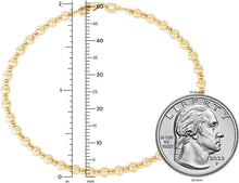 Load image into Gallery viewer, Italian 14k Yellow Gold 3mm Alternating Bead Link Bracelet, 7 Inch
