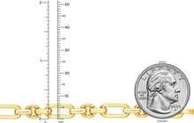 Load image into Gallery viewer, 14k Yellow Gold 6.3mm Faceted &amp; Polished Alternating Oval &amp; Paperclip Link Bracelet, 7.5 Inch
