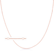 Load image into Gallery viewer, 10k Yellow Gold, White Gold, or Rose Gold 0.68mm Double Extendable Diamond Cut Cable Chain Adjustable Necklace, 16&quot;-17&quot;-18&quot; Inch
