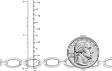 Load image into Gallery viewer, 14k White Gold 8.6mm Textured Oval Link Bracelet, 7.25 Inch
