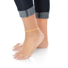 Load image into Gallery viewer, 10k Yellow Gold 2.5mm Hollow Rope Chain Bracelet or Anklet
