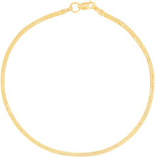 Load image into Gallery viewer, 14k Yellow Gold 1.5mm Solid Herringbone Chain Bracelet or Anklet
