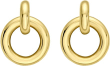 Load image into Gallery viewer, 14k Yellow Gold 31mm Round Circle Linked Hoop Earrings
