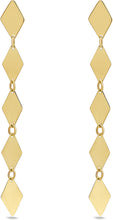 Load image into Gallery viewer, Italian 14k Yellow Gold Mirror Kite Link Drop Earrings
