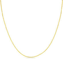 Load image into Gallery viewer, 14k Yellow Gold Double Extendable Solid Diamond Cut Cable Chain Adjustable Necklace, 16" - 17" - 18 Inch with Spring Ring Clasp
