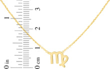 Load image into Gallery viewer, 14k Yellow Gold Horoscope Zodiac Sign Charm Pendants Chain Necklace 16&quot; - 18 Inch
