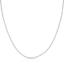 Load image into Gallery viewer, 10k Yellow Gold or White Gold 0.97mm Double Extendable Solid Cable Chain Adjustable Necklace, 16&quot; - 17&quot; - 18 Inch
