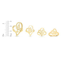 Load image into Gallery viewer, 10k Yellow Gold Small Medium Large or Extra Large A-Z Cursive initial Letter Heart Ring
