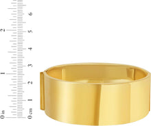 Load image into Gallery viewer, 14k Yellow Gold 24.6mm Solid Shiny High Polish Classic Bangle Bracelet 7 Inch
