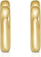 Load image into Gallery viewer, 925 Sterling Silver or 14k Gold over Silver 28mm Open Heart C-Hoop Earrings
