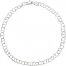 Load image into Gallery viewer, 14k Yellow Gold or White Gold 3mm Solid Double Chino Link Charm Bracelet, 6 Inch or 7 Inch
