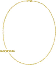Load image into Gallery viewer, Italian 14k Yellow Gold Mini or Large Infinity Link Chain Necklace, 18 Inch
