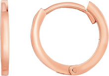 Load image into Gallery viewer, 14k Rose Gold 12mm Thin Polished Huggie Earrings
