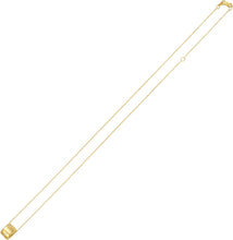 Load image into Gallery viewer, .08cttw Diamond 14k Yellow Gold Barrel Charm Pendant Adjustable Chain Necklace, 16 Inch-18"
