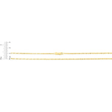 Load image into Gallery viewer, 10k Yellow Gold 1.5mm Lumicina Mirror Snail Link Chain Necklace
