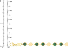 Load image into Gallery viewer, 14k Yellow Gold 5mm Gemstone Mirror Link Bracelet
