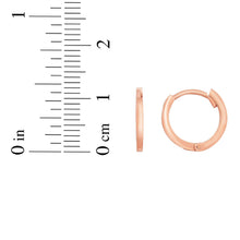 Load image into Gallery viewer, 14k Rose Gold 12mm Thin Polished Huggie Earrings
