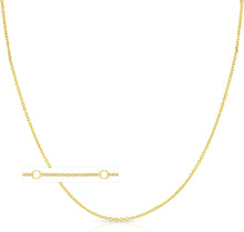 Load image into Gallery viewer, 14k Yellow Gold 0.68mm or 0.80mm Double Extendable Diamond Cut Cable Chain Adjustable Necklace, 16&quot; - 17&quot; - 18&quot; Inch
