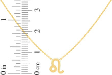 Load image into Gallery viewer, 14k Yellow Gold Horoscope Zodiac Sign Charm Pendants Chain Necklace 16&quot; - 18 Inch
