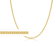 Load image into Gallery viewer, 10k Yellow Gold 2mm Solid Miami Cuban Curb Necklace
