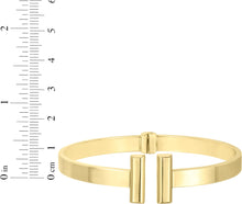 Load image into Gallery viewer, 14k Yellow Gold 6mm Solid Shiny High Polish Bar Cuff Bangle Bracelet 7 Inch
