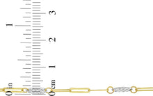 Load image into Gallery viewer, Italian 14k Two-Tone Gold 2.8mm Oval &amp; Paperclip Link Adjustable Chain Necklace, 16 Inch-18"
