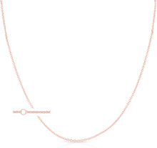 Load image into Gallery viewer, 14k Yellow Gold, White Gold, or Rose Gold 1.1mm Single Extendable Solid Classic Cable Chain Adjustable Necklace, 16" - 18 Inch
