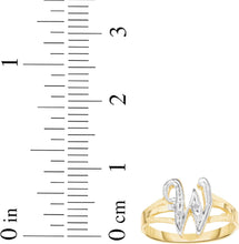 Load image into Gallery viewer, 10k Two-Tone Yellow Gold and White Gold 8.5mm Personalized A-Z Initial Cursive Letter Ring, Sizes 3 - 10
