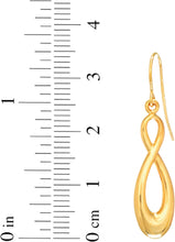 Load image into Gallery viewer, 14k Yellow Gold 35mm Infinity Drop Earrings
