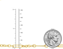 Load image into Gallery viewer, 14k Yellow Gold 25mm Toggle Bar 3.9mm Figaro Paperclip Link Bracelet, 7.5 Inch
