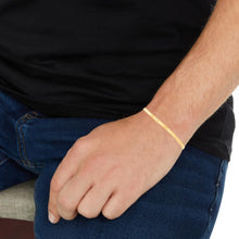 Load image into Gallery viewer, 10k Yellow Gold 3mm Super Flexible Silky Herringbone Chain Bracelet
