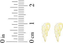 Load image into Gallery viewer, 14k Yellow Gold 4.5mm Angel Wing Stud Earrings

