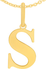 Load image into Gallery viewer, 14k Yellow Gold 0.9&quot; Alphabet Letter A - Z Initial Charm Pendant with optional Extendable Adjustable Chain Necklace
