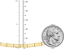 Load image into Gallery viewer, 14k Yellow Gold 4mm or 5.5mm Greek Key Link Bracelet, 7.25 Inch
