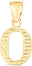 Load image into Gallery viewer, 10k Yellow Gold 0.45&quot; Personalized Lighting Alphabet Letter A - Z Initial Charm Pendant with optional Extendable Chain Necklace
