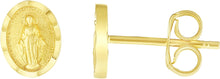 Load image into Gallery viewer, 14k Yellow Gold 7.5mm Virgin Mary Stud Earrings
