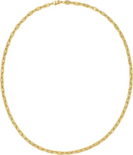 Load image into Gallery viewer, Italian 14k Yellow Gold Alternating Mariner Link Chain Necklace, 22 Inch
