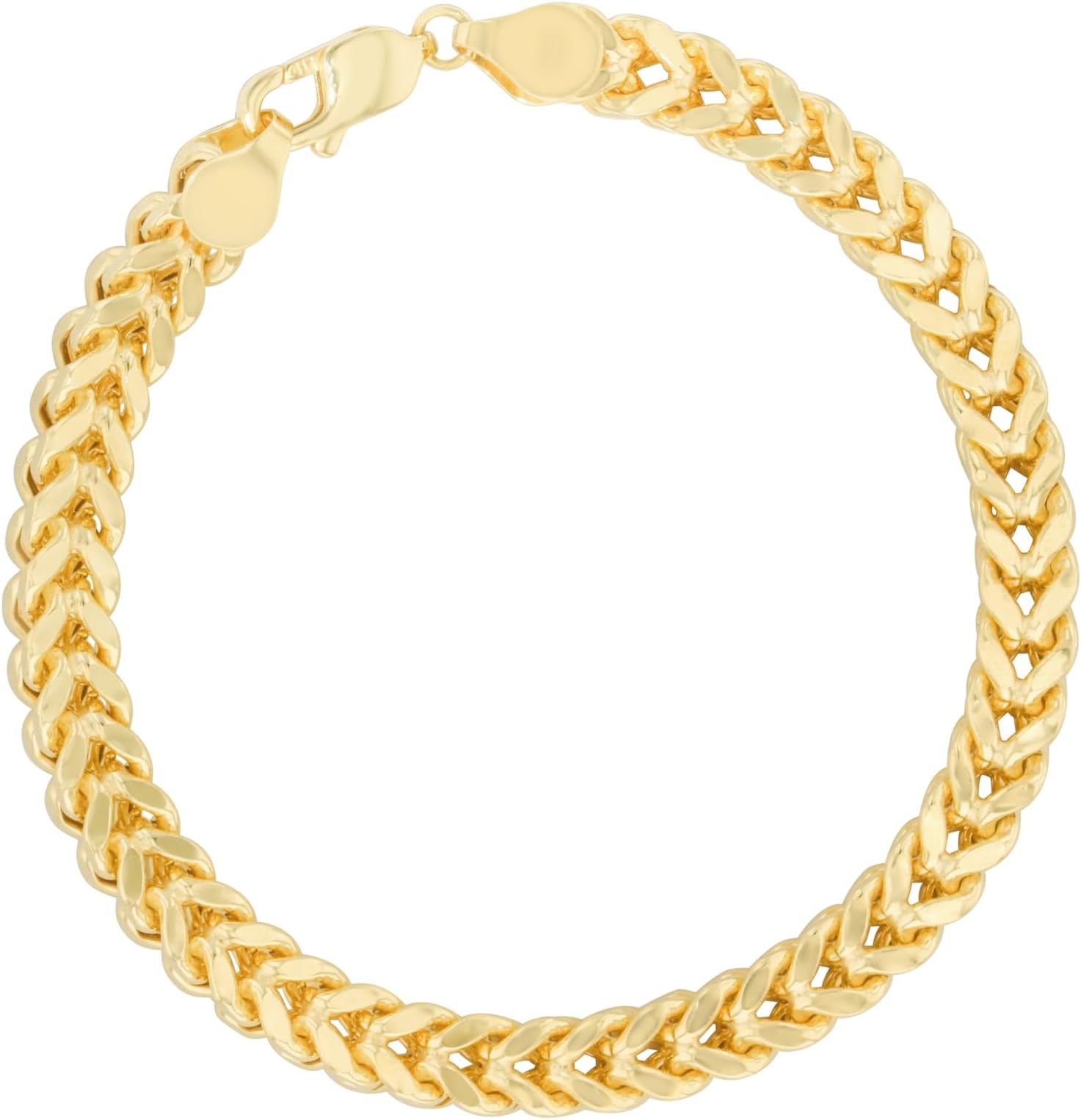 10k Yellow Gold 5.5mm Lite Franco Chain Link Bracelet or Anklet