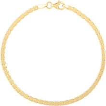 Load image into Gallery viewer, 14k Yellow Gold 2.6mm Mini Cube Brick Bracelet, 7 Inch
