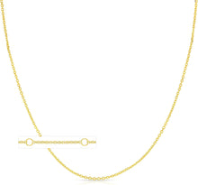 Load image into Gallery viewer, 14k Yellow Gold Double Extendable Solid Diamond Cut Cable Chain Adjustable Necklace, 16" - 17" - 18 Inch with Spring Ring Clasp
