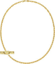 Load image into Gallery viewer, Italian 14k Yellow Gold Alternating Mariner Link Chain Necklace, 22 Inch
