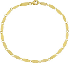 Load image into Gallery viewer, 14k Yellow Gold 2.5mm Flat Pebble Link Bracelet, 7 Inch
