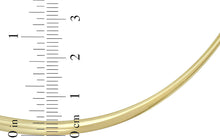 Load image into Gallery viewer, Italian 14k Yellow Gold 1.4mm or 3.7mm Omega High Shine Collar Necklace, 16 Inch
