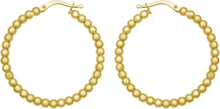 Load image into Gallery viewer, 14k Yellow Gold 3mm Bead Hoop Earrings
