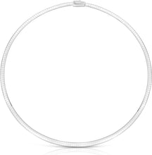 Load image into Gallery viewer, 14k White Gold 3mm Classic Omega Chain Necklace, 16 Inch or 18 Inch
