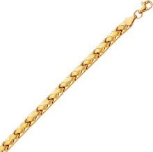 Load image into Gallery viewer, 14k Yellow Gold 5.2mm Satin Stampato Link Bracelet, 7.25 Inch
