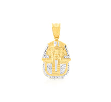 Load image into Gallery viewer, 10k Yellow Gold Egyptian King Pharoah Two-Tone Pendant
