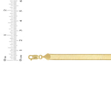 Load image into Gallery viewer, 10k Yellow Gold 7mm Super Flexible Silky Herringbone Chain Necklace
